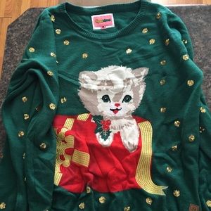 *2/$15* Ugly Christmas cat sweater